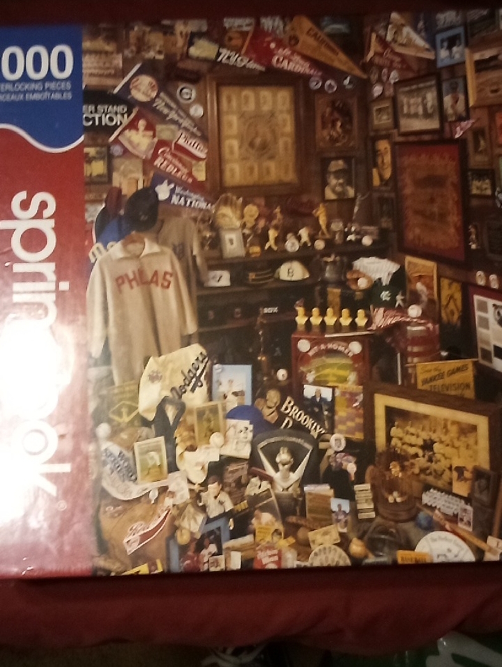Springbok 1000-Piece Vintage Memorabilia Jigsaw Puzzle - Red Accents